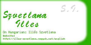 szvetlana illes business card